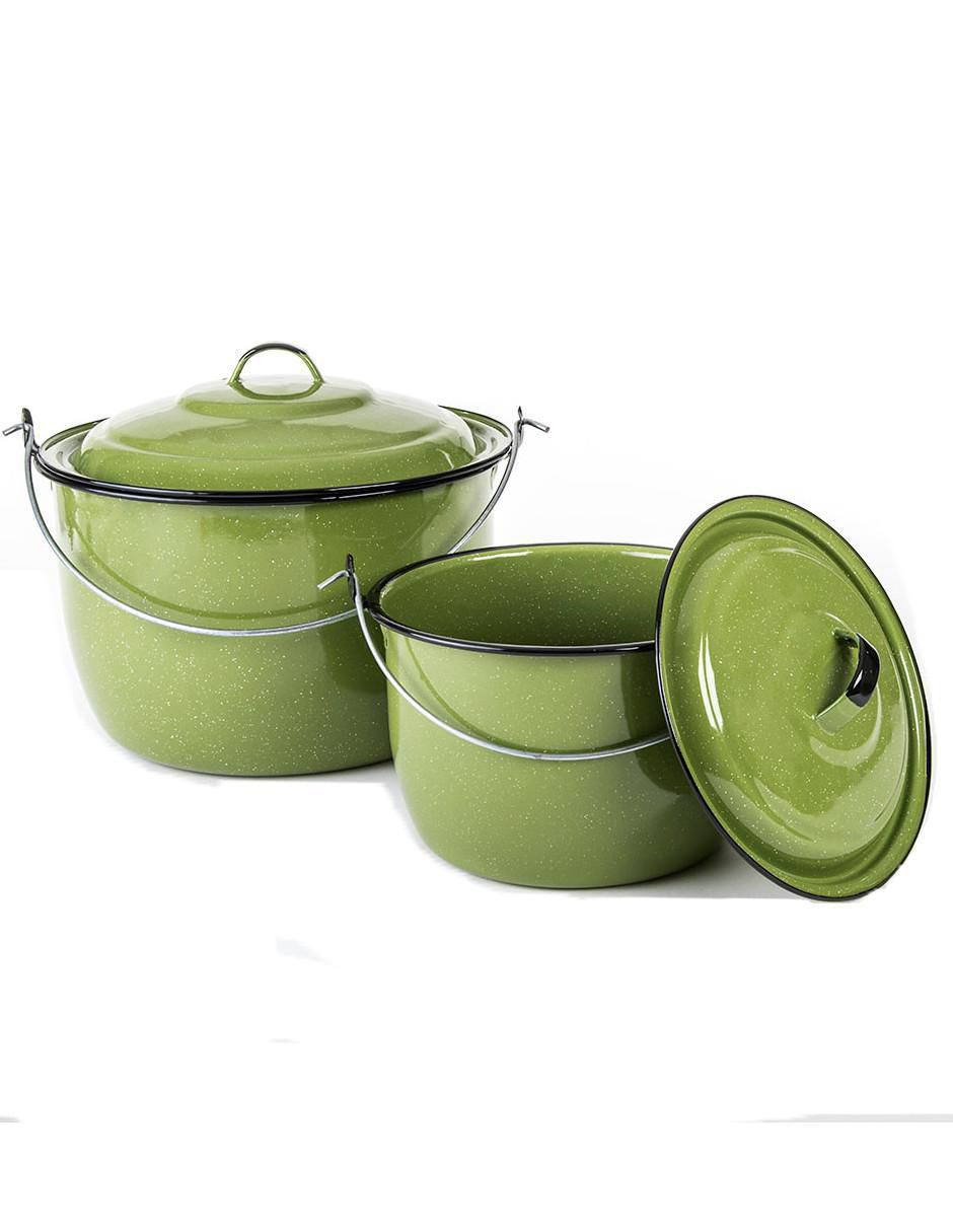 Batería de cocina Huasteca Optima de acero vitrificado antiadherente cerámica 9 piezas 2