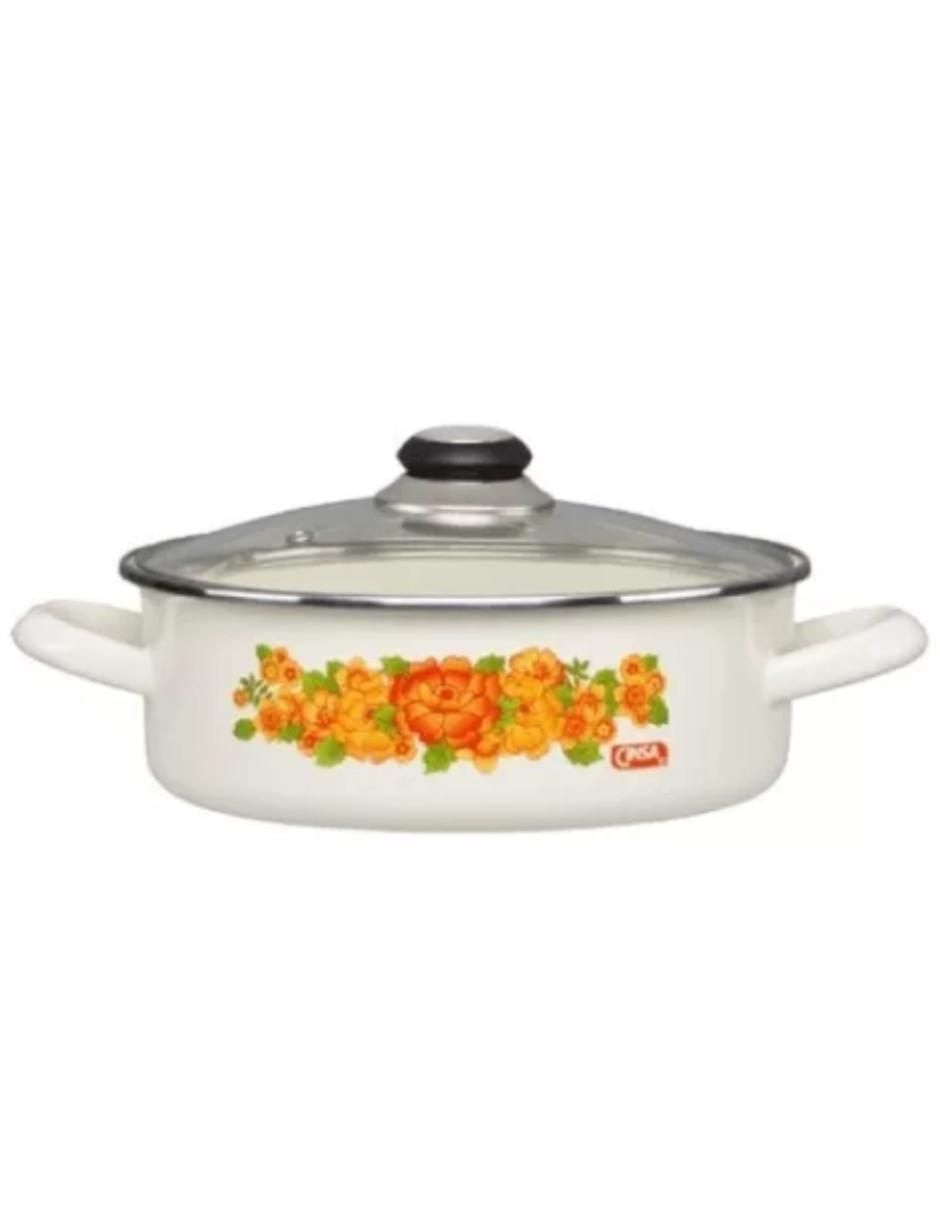 Batería de cocina Lesly Crema de acero vitrificado antiadherente cerámica 8 piezas 3