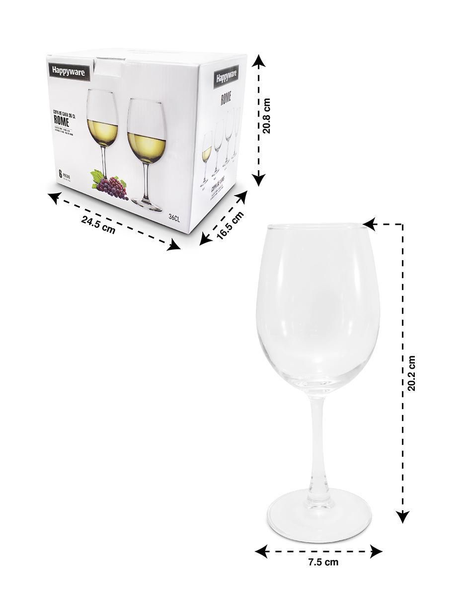 Set de copas para vino tinto de vidrio 7