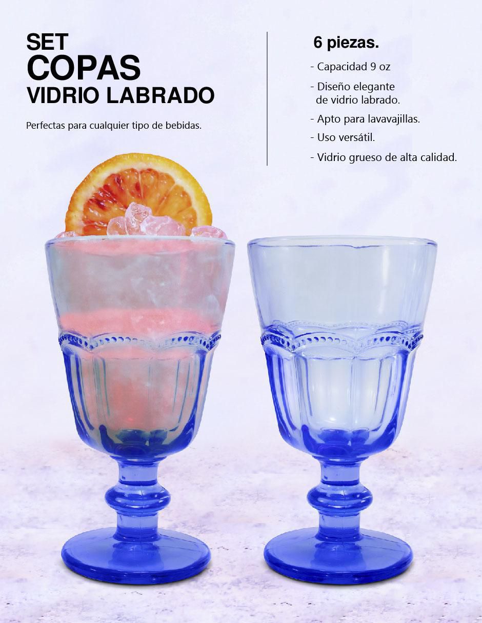 Set de copas para cóctel de vidrio 3