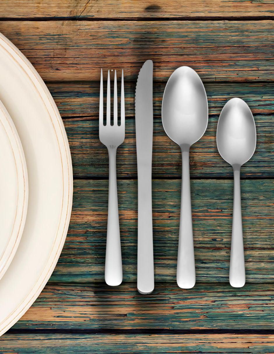 Set cubiertos Malva de acero inoxidable 24 piezas 7