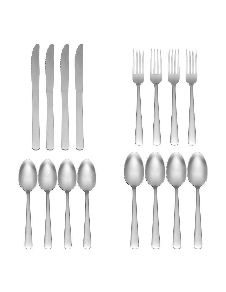 Set cubiertos Malva de acero inoxidable 16 piezas Set cubiertos Malva de acero inoxidable 16 piezas