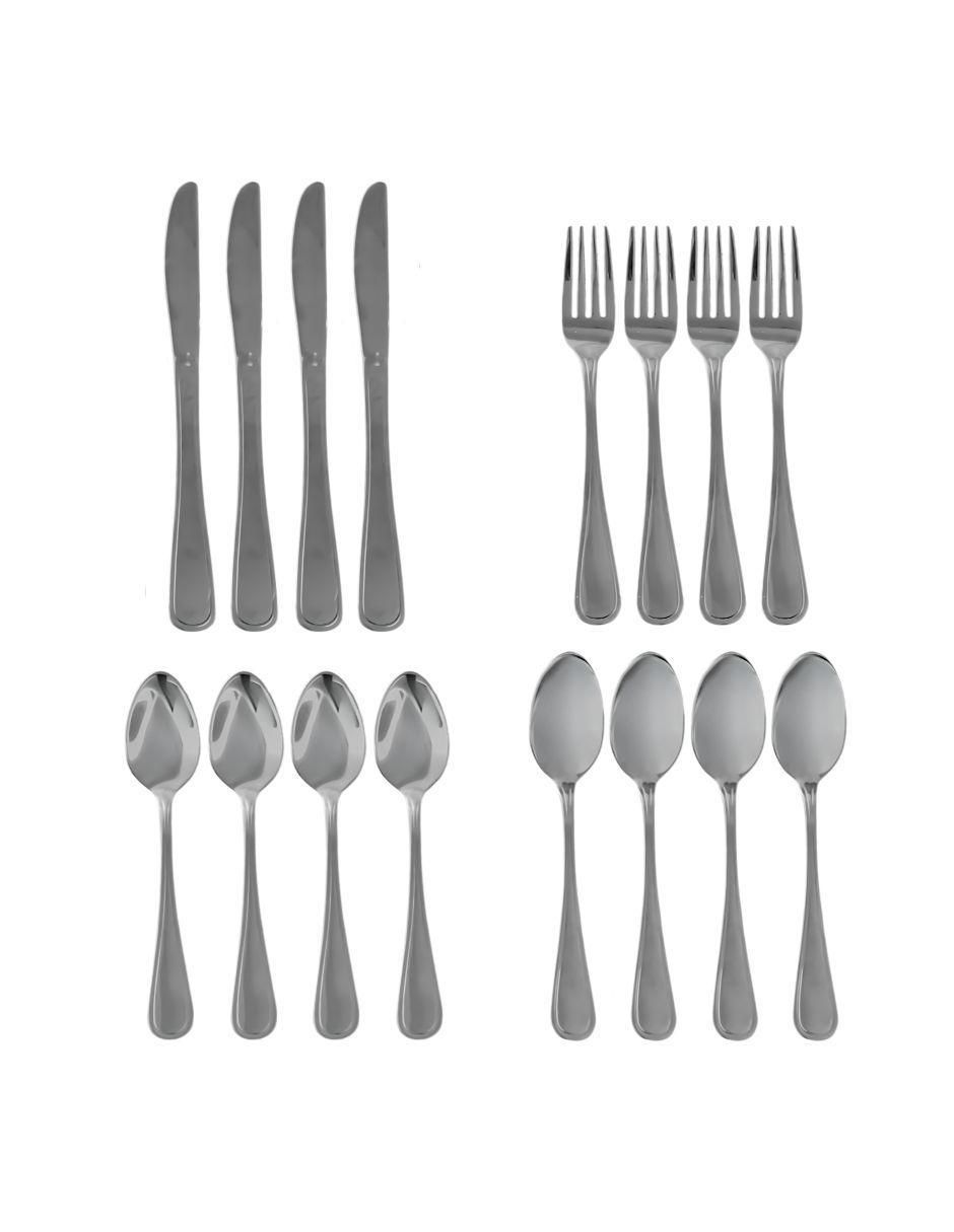 Set cubiertos de acero inoxidable 16 piezas