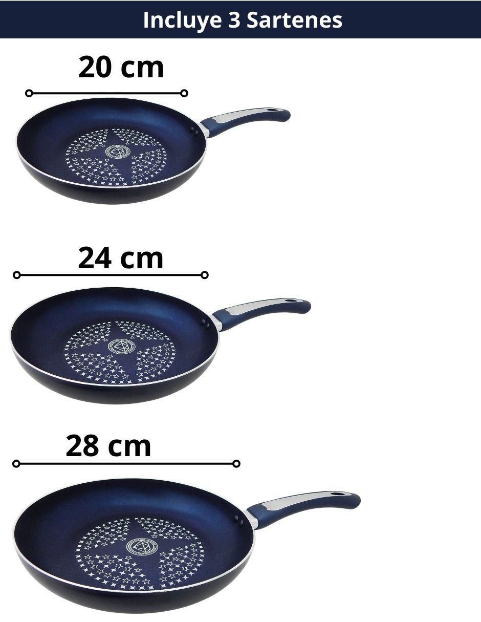 Set de sartenes Cooks Master de aluminio 3 piezas 4