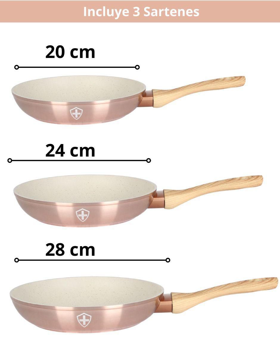 Set de sartenes de aluminio 3 piezas 2