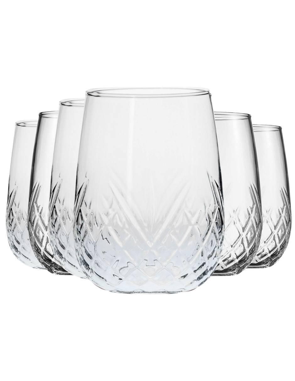 Set vasos Rococo de vidrio con 6 piezas