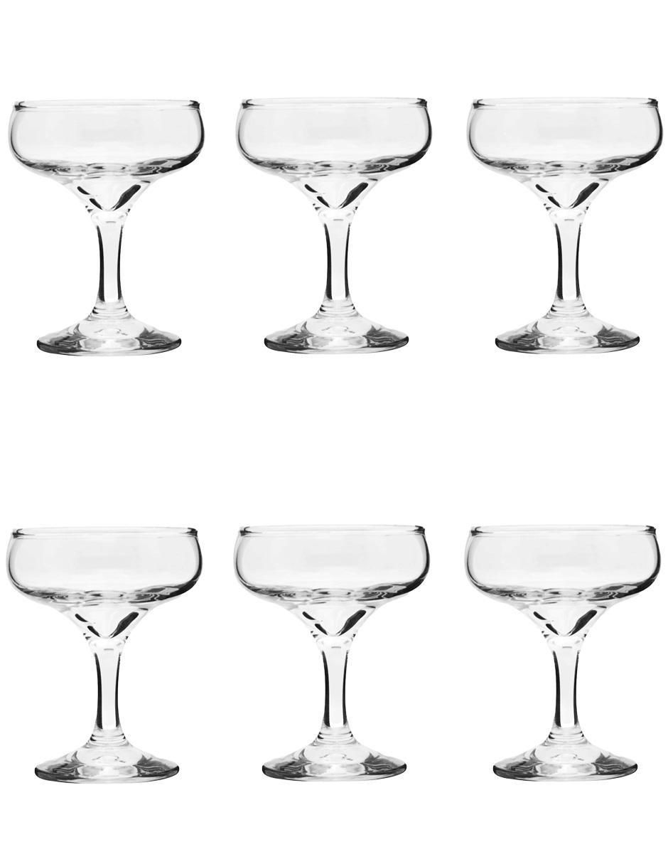 Set de copas para champán de vidrio 1