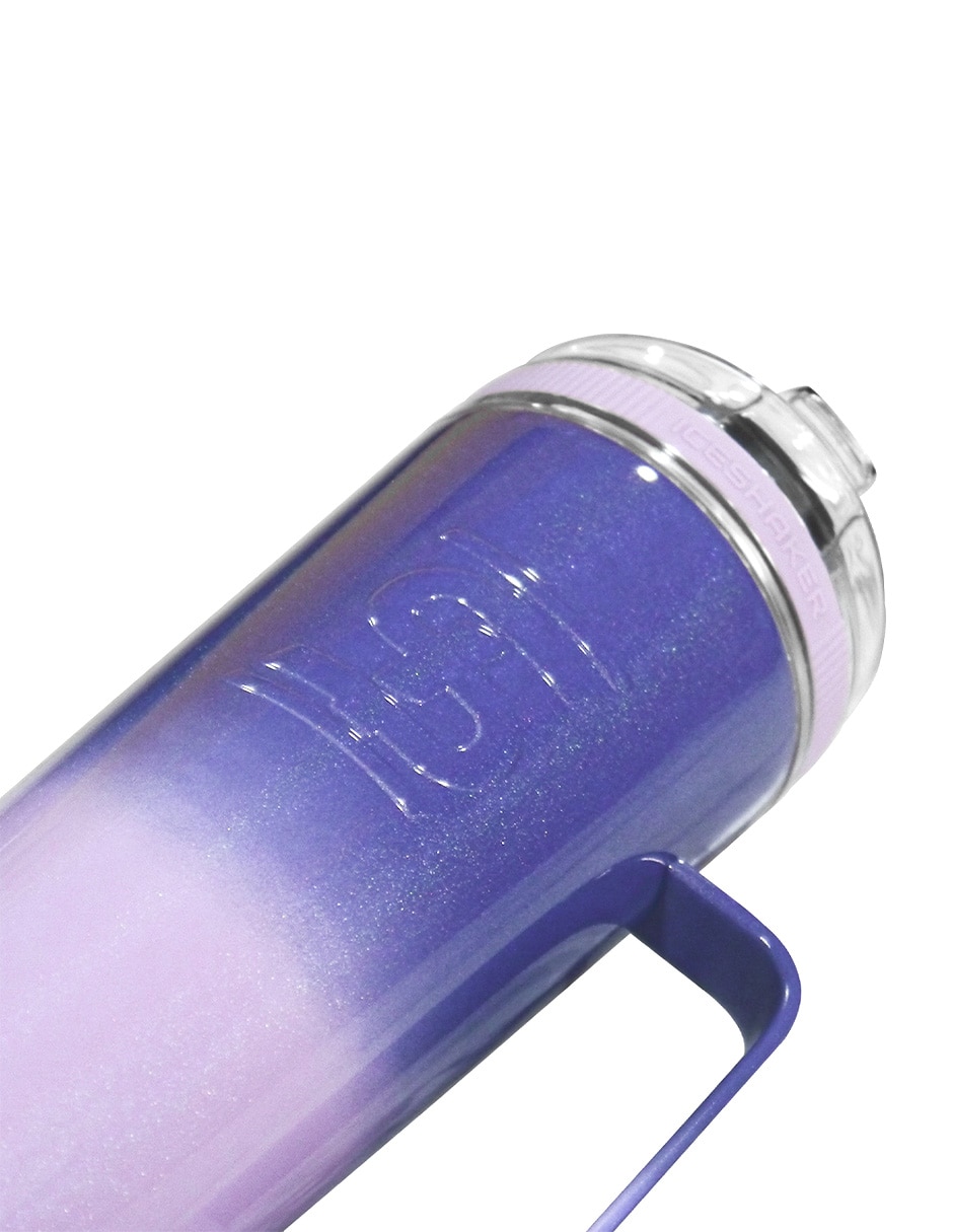 Termo doble pared de acero inoxidable Flex Handle con tapa rosca 1 L 2