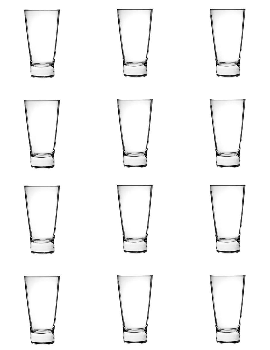 Set vasos cerveceros de vidrio con 12 piezas Set vasos cerveceros de vidrio con 12 piezas