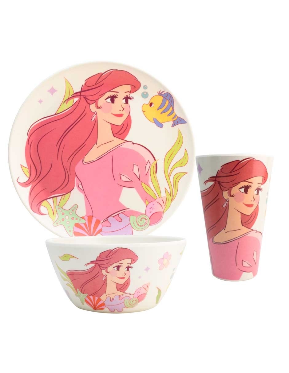 Vajilla cerrada princesas de bambú para 4 personas 2