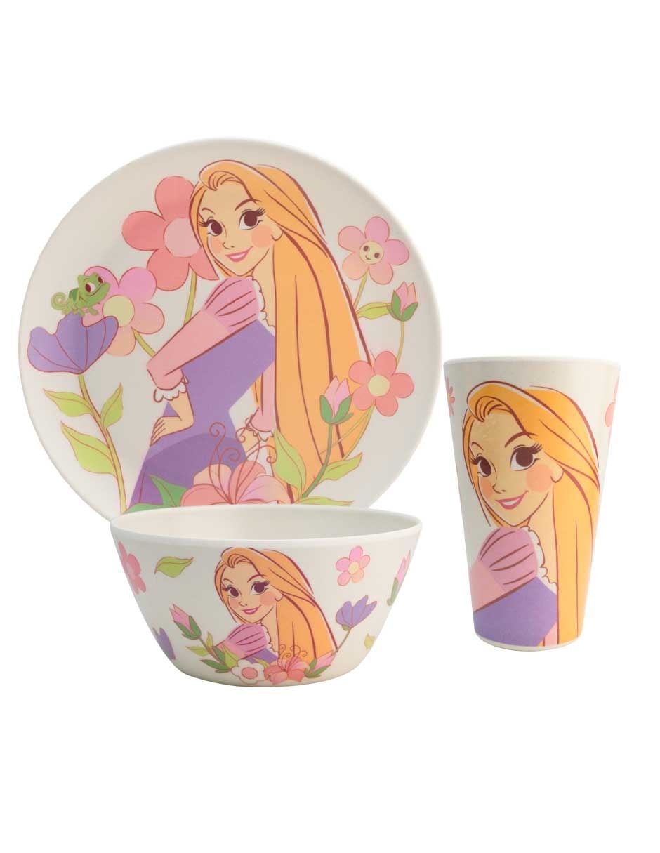 Vajilla cerrada princesas de bambú para 4 personas 5