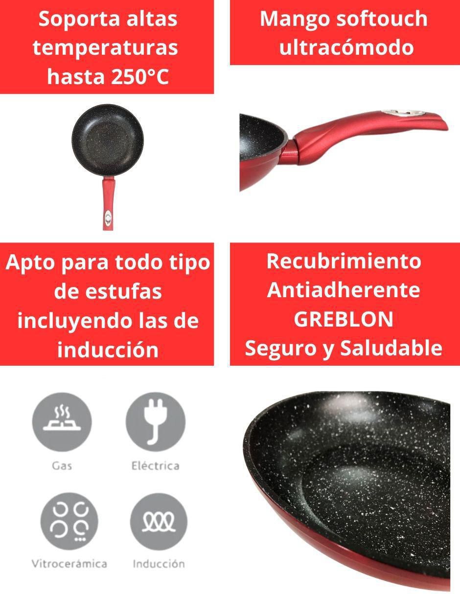 Set de sartenes de aluminio esmaltado 3 piezas 2
