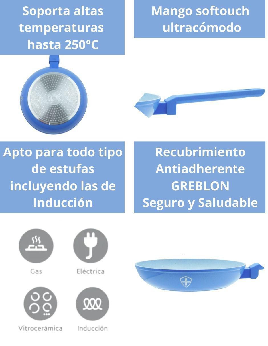 Set de sartenes Mármol de aluminio esmaltado 3 piezas 4