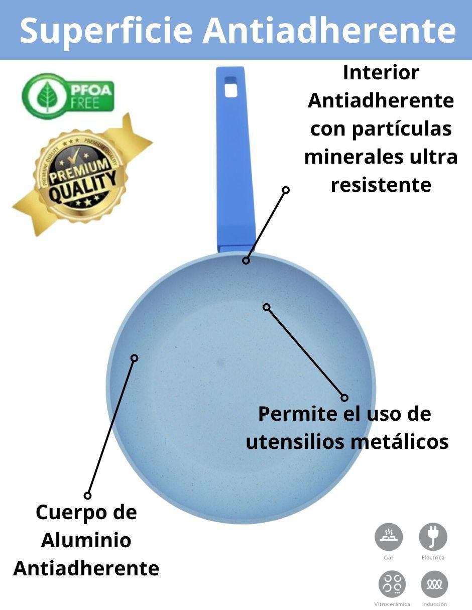 Set de sartenes Mármol de aluminio esmaltado 3 piezas 6