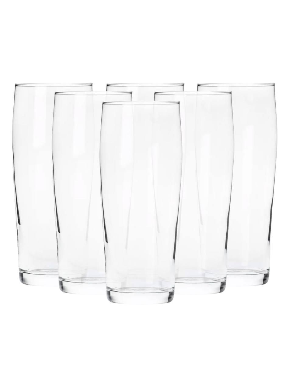 Set vasos Lubeck de vidrio con 6 piezas