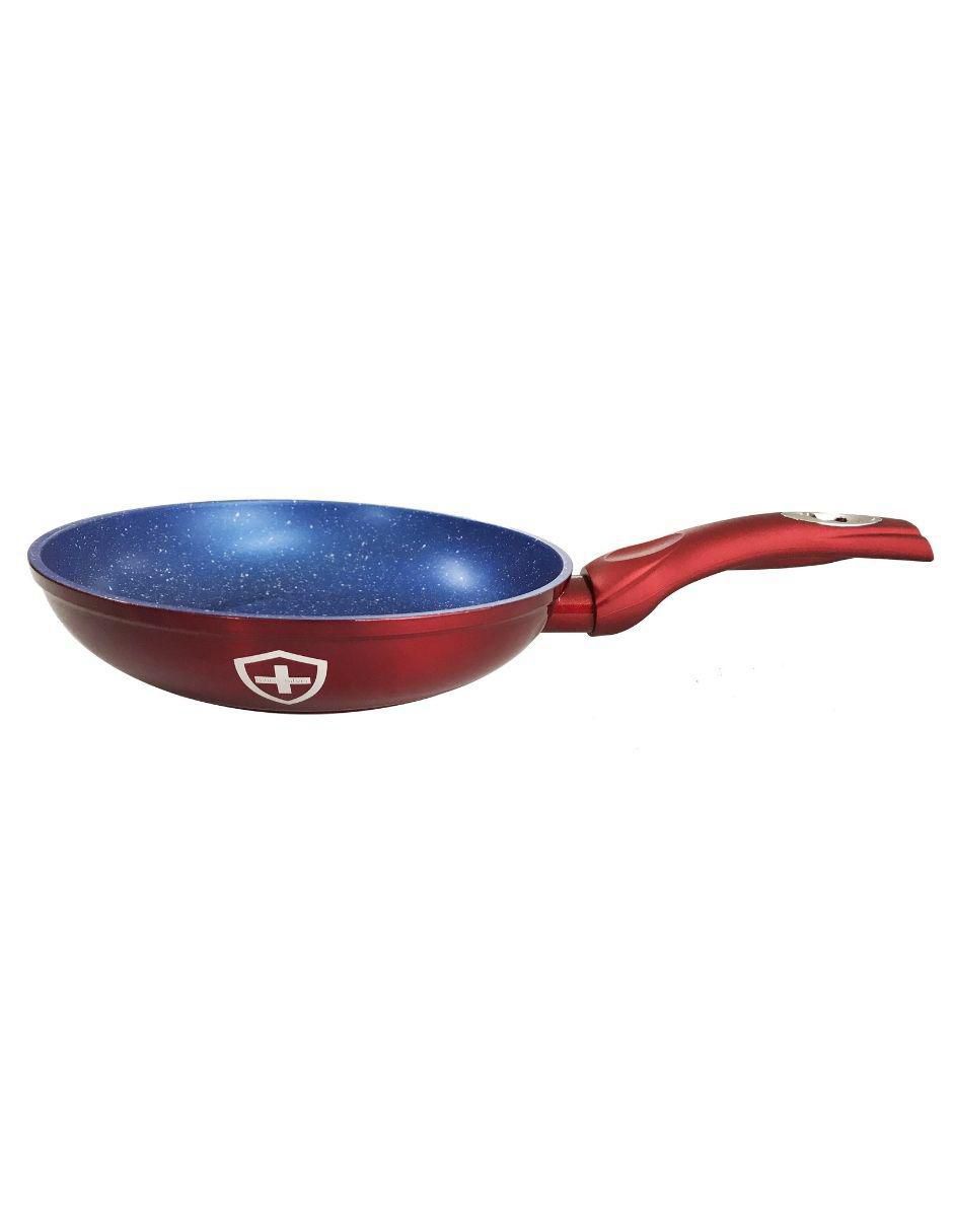 Set de sartenes Silver Blue Red de aluminio 3 piezas 9