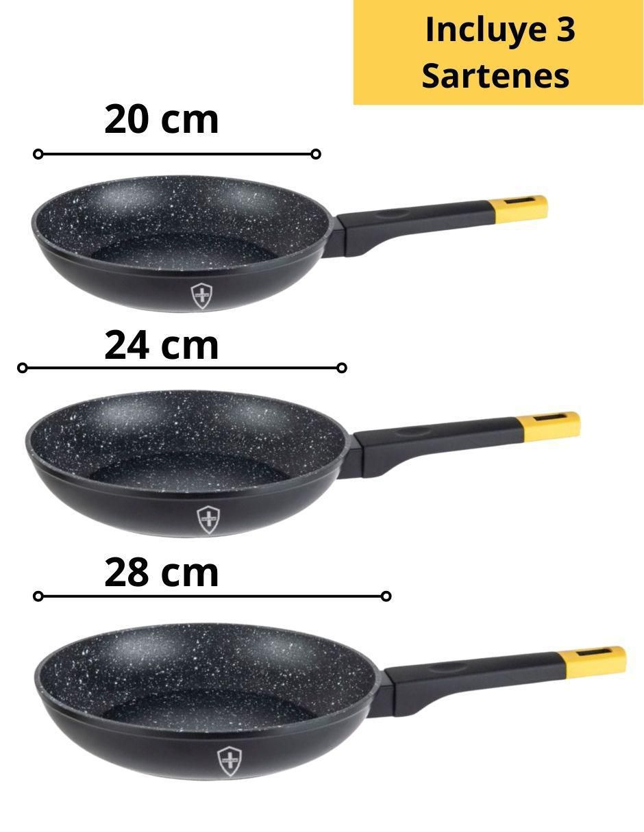 Set de sartenes de aluminio esmaltado 3 piezas 7