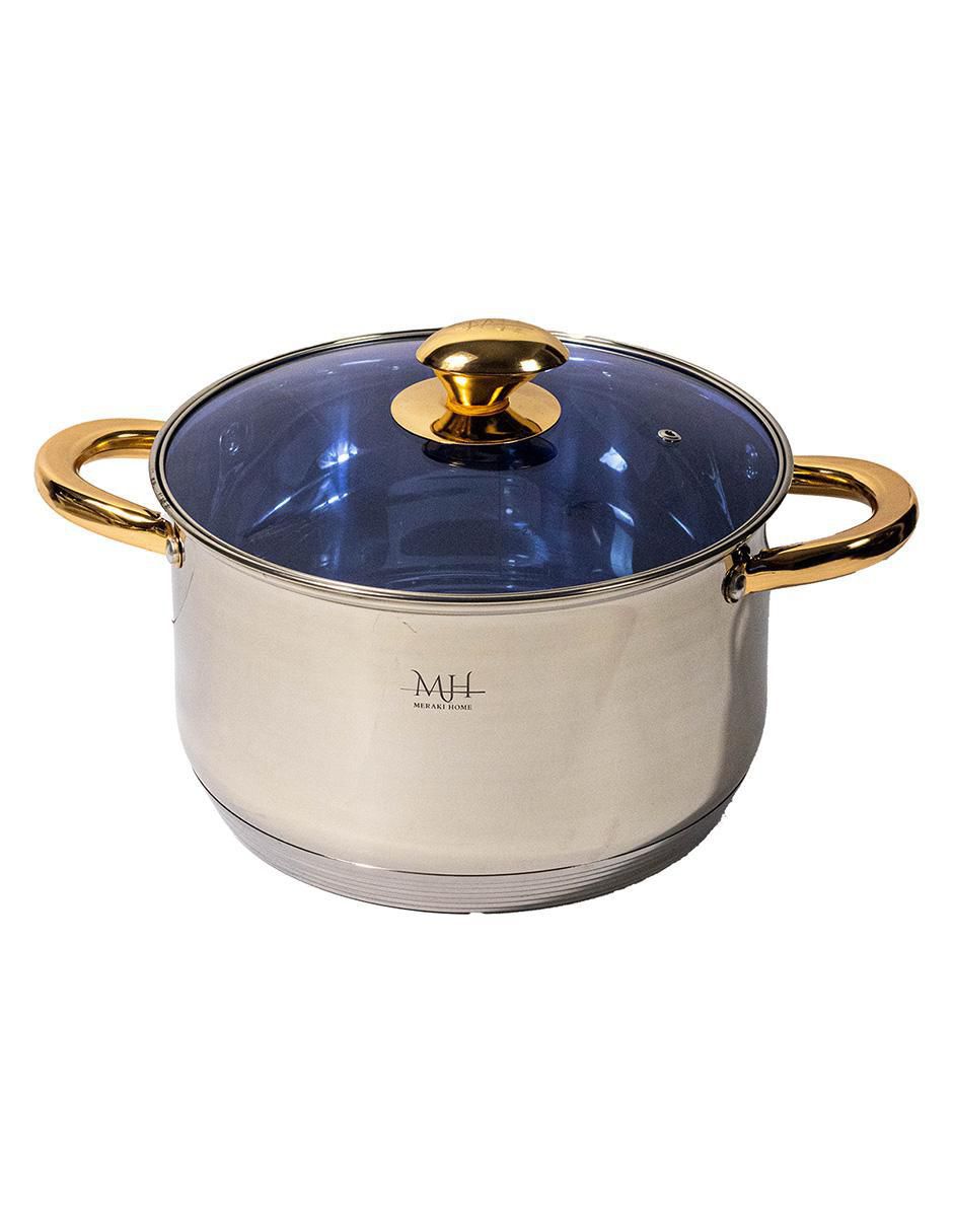Batería de cocina Santorini de acero inoxidable antiadherente convencional 12 piezas 12