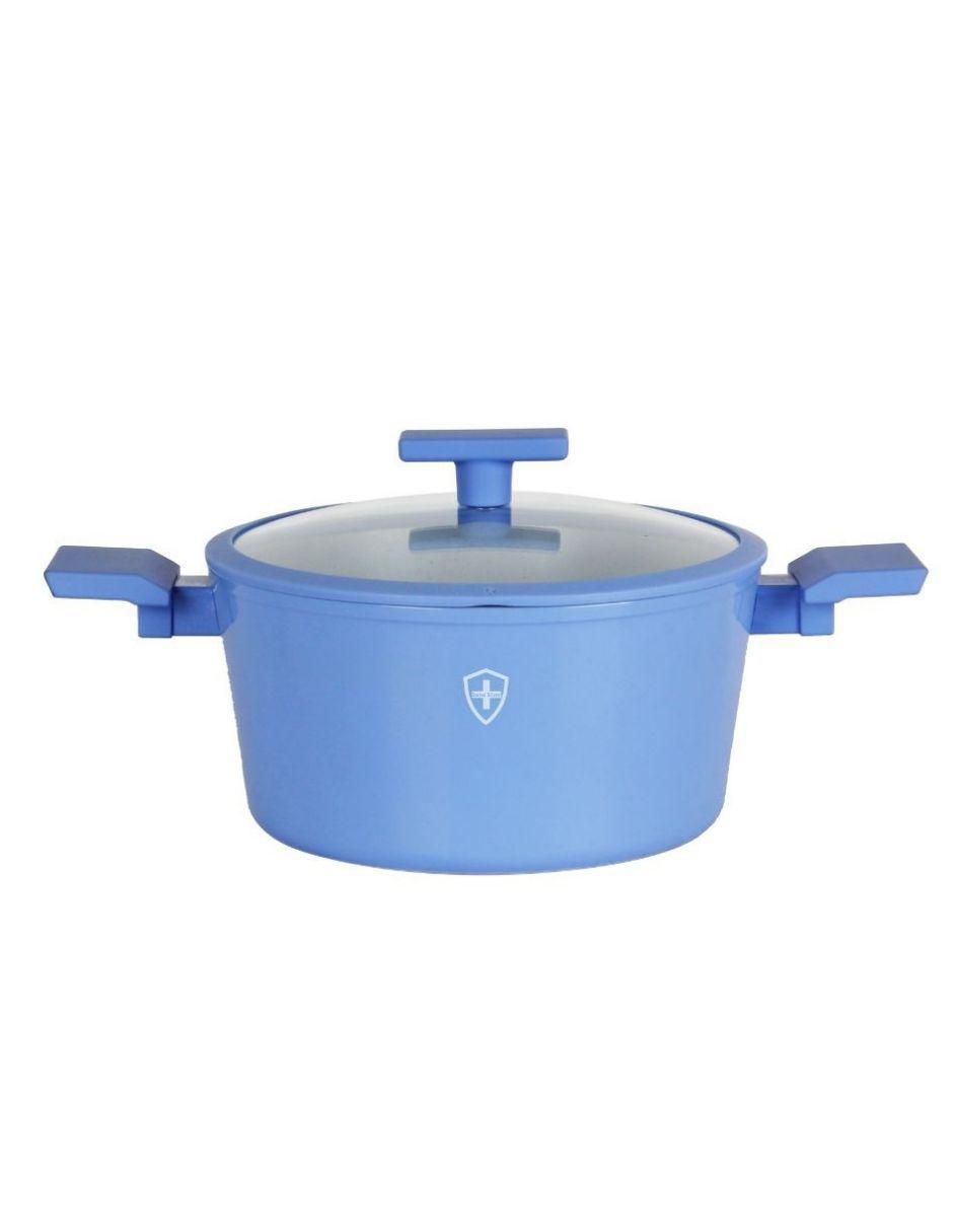 Batería de cocina de aluminio antiadherente minerales naturales 10 piezas 6