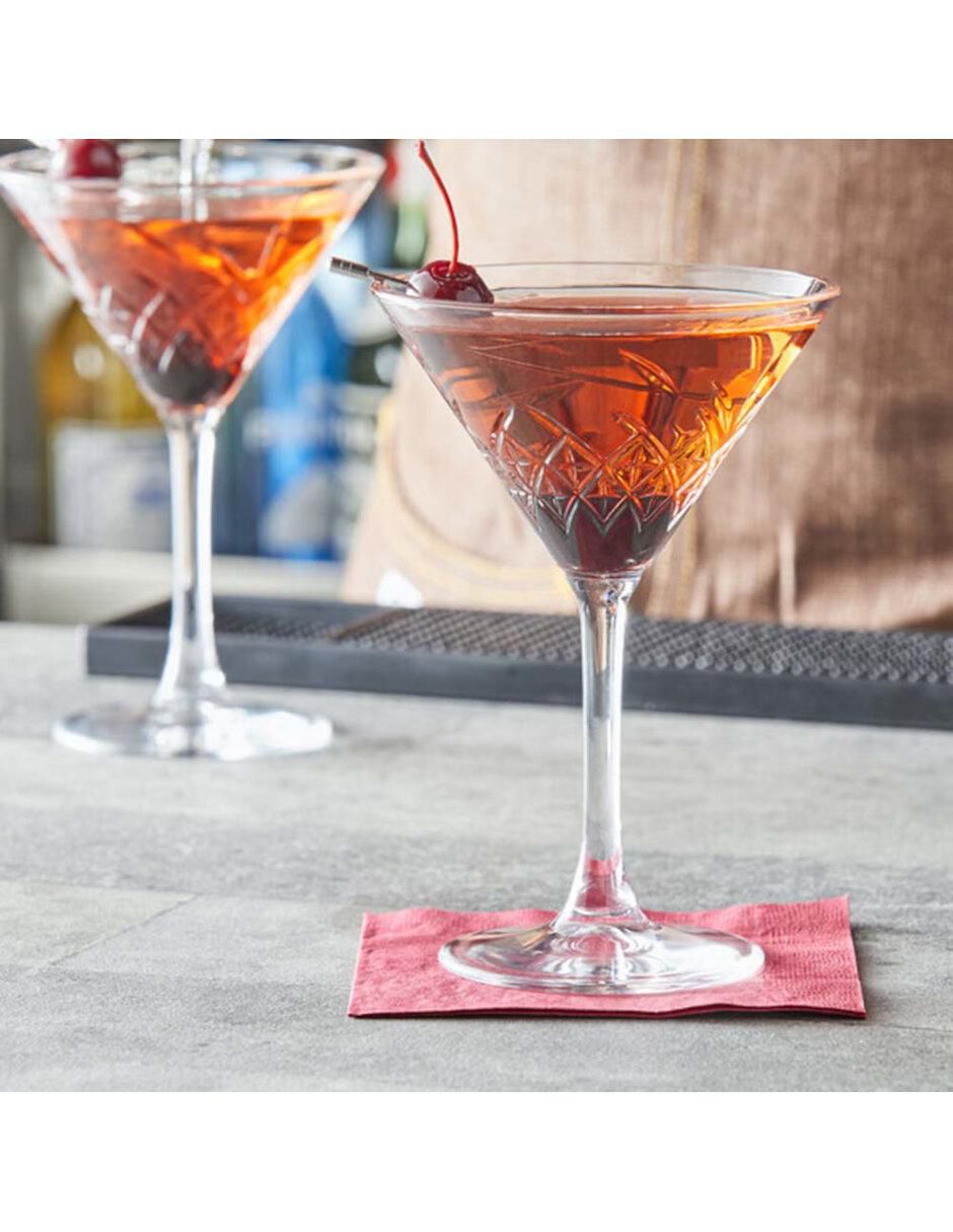 Set de copas para martini de vidrio 4
