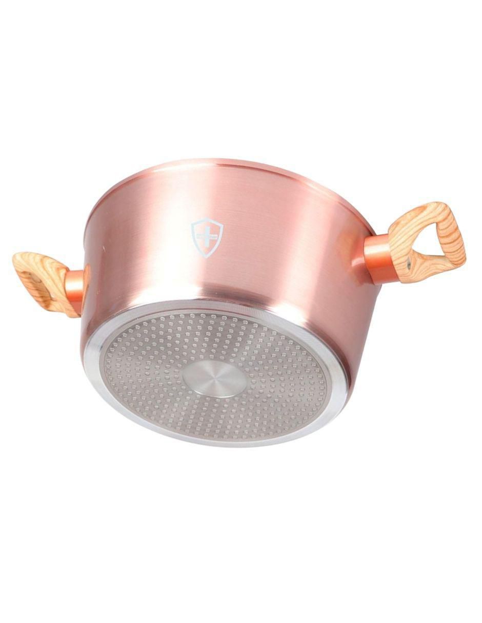 Batería de cocina de aluminio antiadherente minerales naturales 10 piezas 5