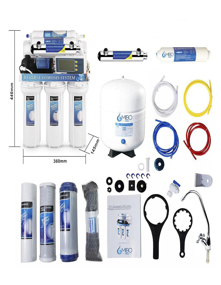 Filtro purificador de agua 7 etapas UV alcalino 4