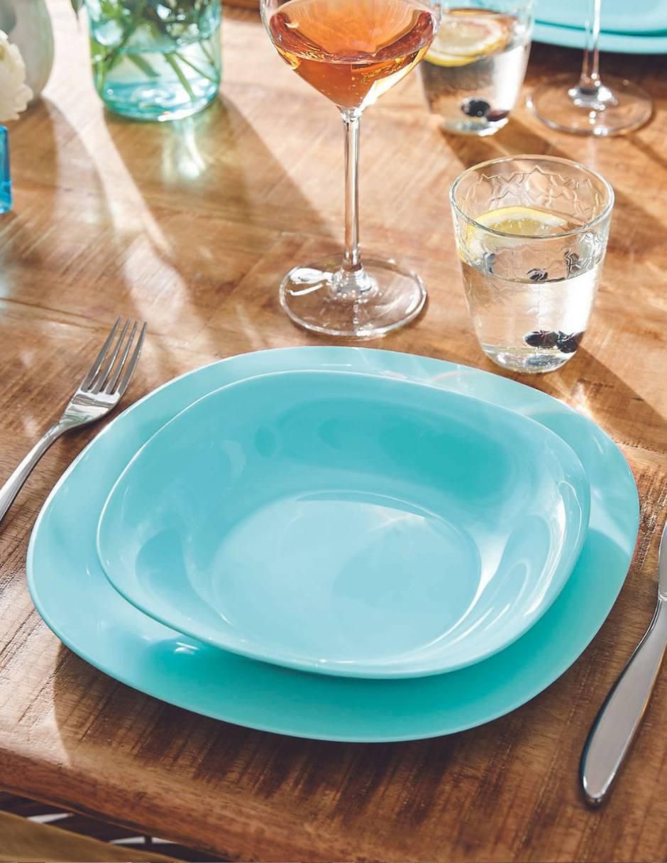 Plato postre Carine de vidrio 4 piezas 4