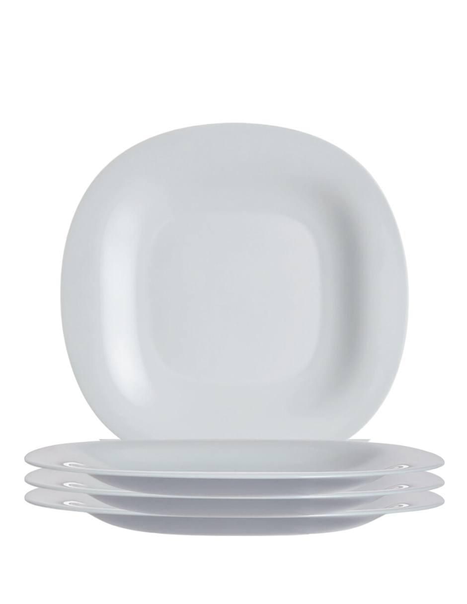 Plato postre Carine de vidrio 4 piezas