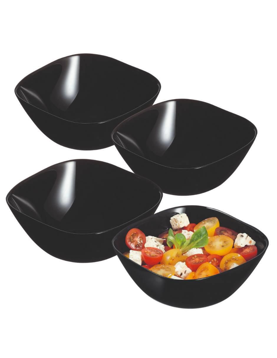 Plato ensalada Carine de vidrio 4 piezas 2