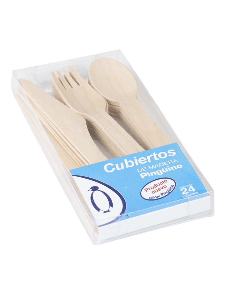 Set cubiertos de madera 4 piezas 2