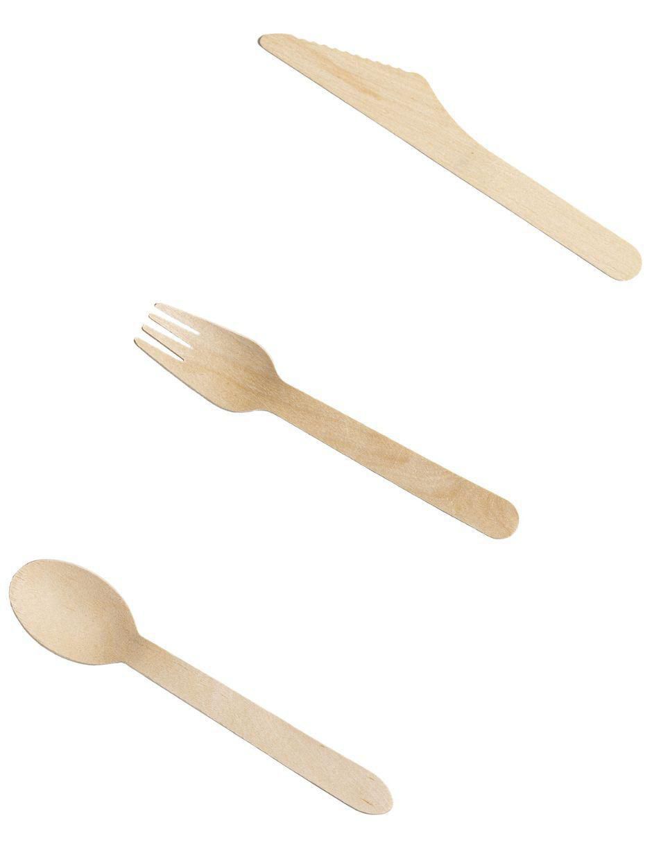 Set cubiertos de madera 4 piezas 4