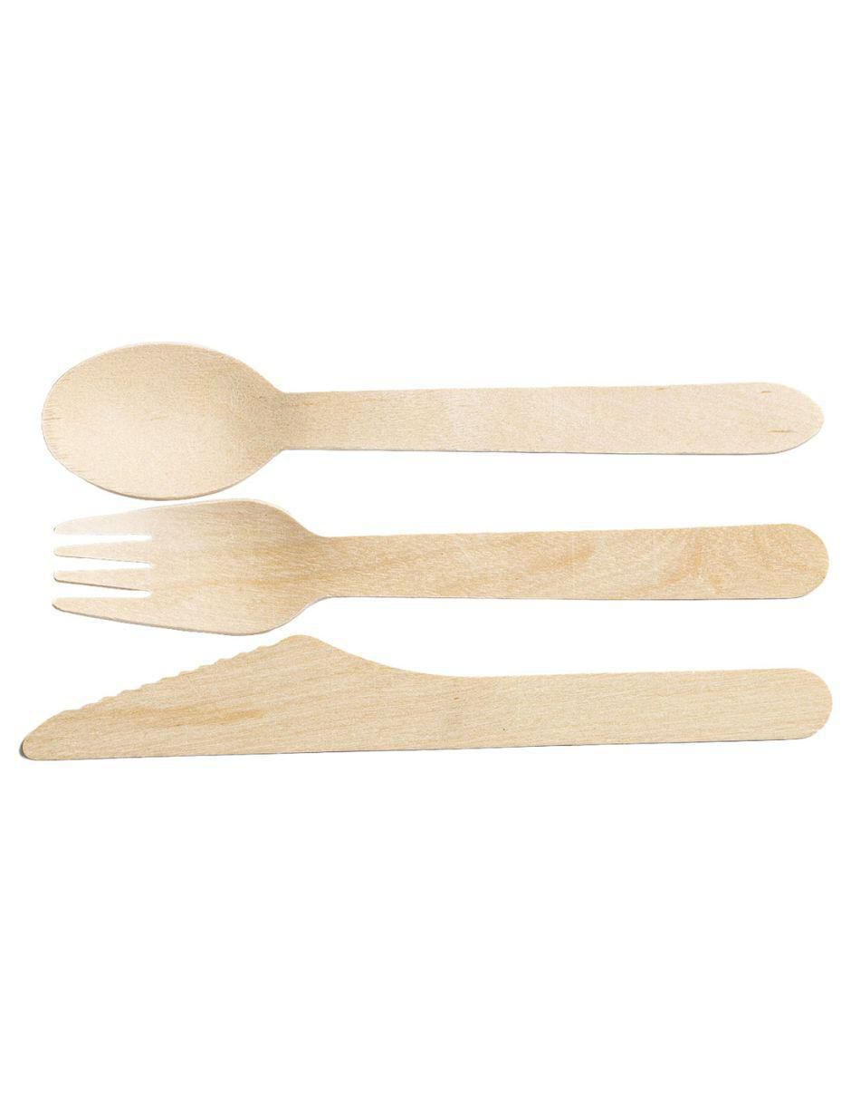 Set cubiertos de madera 4 piezas 5