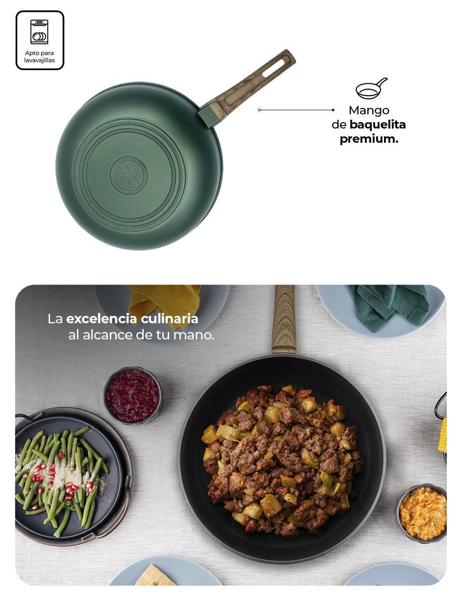 Sartén Wok de aluminio anodizado 5