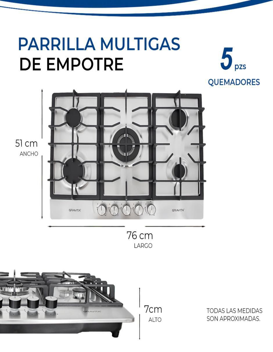 Parrilla HBS5715 de acero inoxidable 7