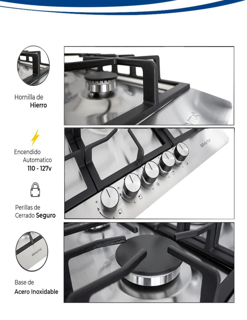 Parrilla HBS5715 de acero inoxidable 3