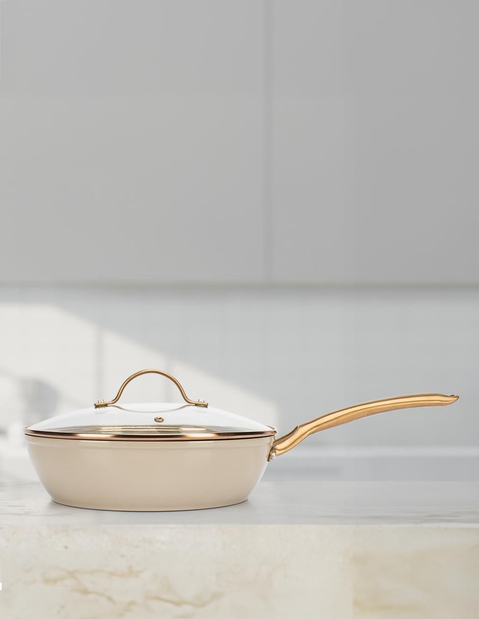 Sartén con tapa Cocina de aluminio forjado 5