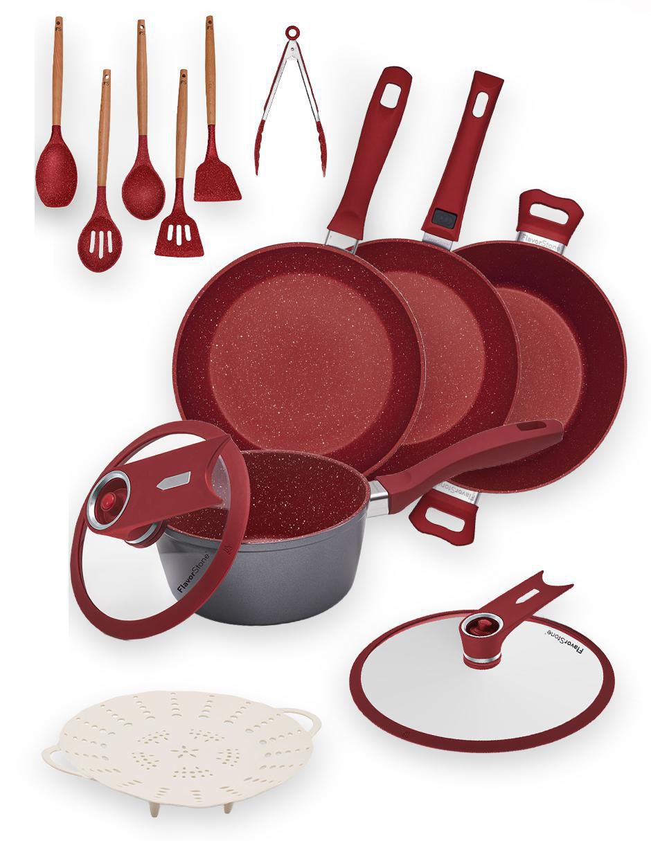 Batería de cocina Delux de acero inoxidable antiadherente combinado 13 piezas Batería de cocina Delux de acero inoxidable antiadherente combinado 13 piezas