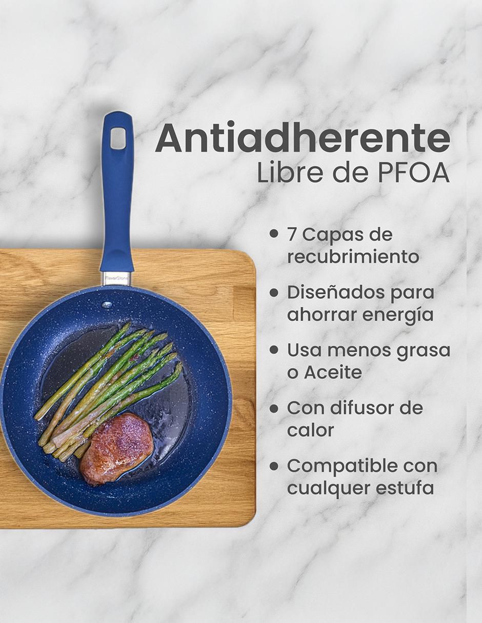 Batería de cocina Master Deluxe de acero inoxidable antiadherente convencional 10 piezas 6