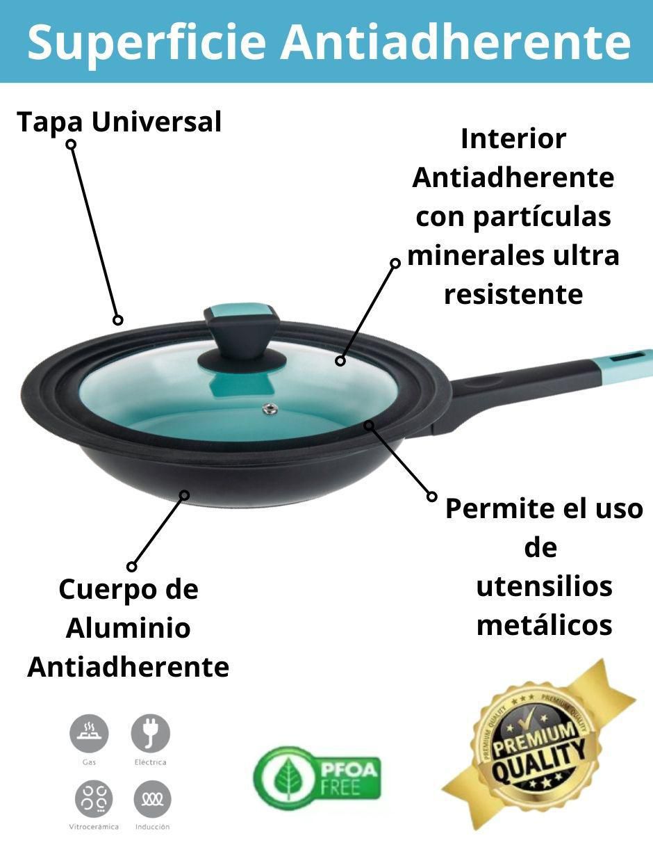 Set de sartenes Greblon de aluminio 3 piezas 6