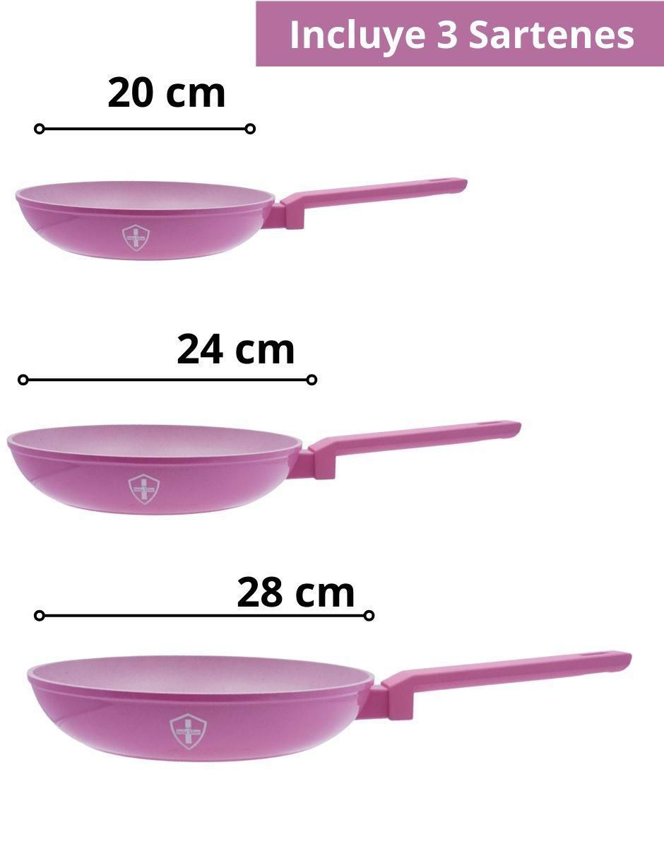 Set de sartenes Mármol de aluminio 3 piezas 5