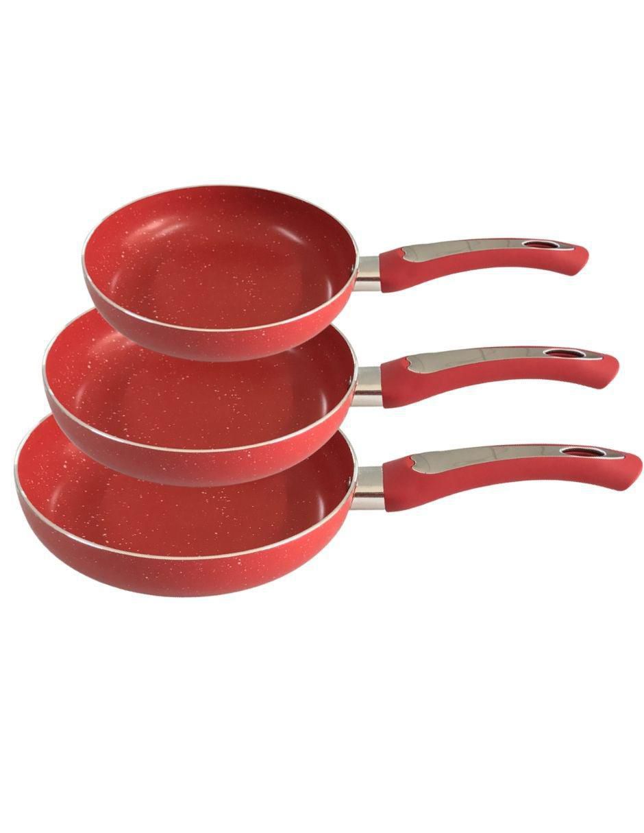 Set de sartenes de aluminio 3 piezas Set de sartenes de aluminio 3 piezas