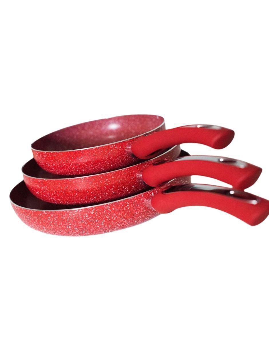 Set de sartenes de aluminio 3 piezas 4