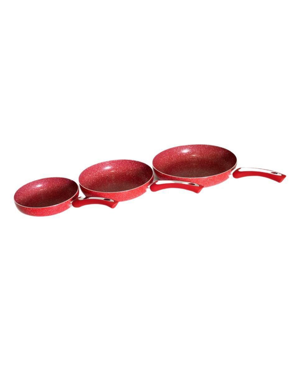 Set de sartenes de aluminio 3 piezas 5