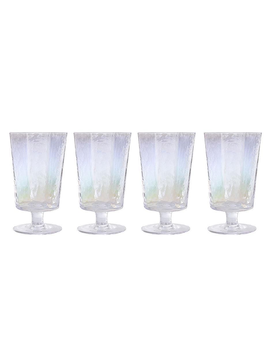Set de copas para agua de vidrio