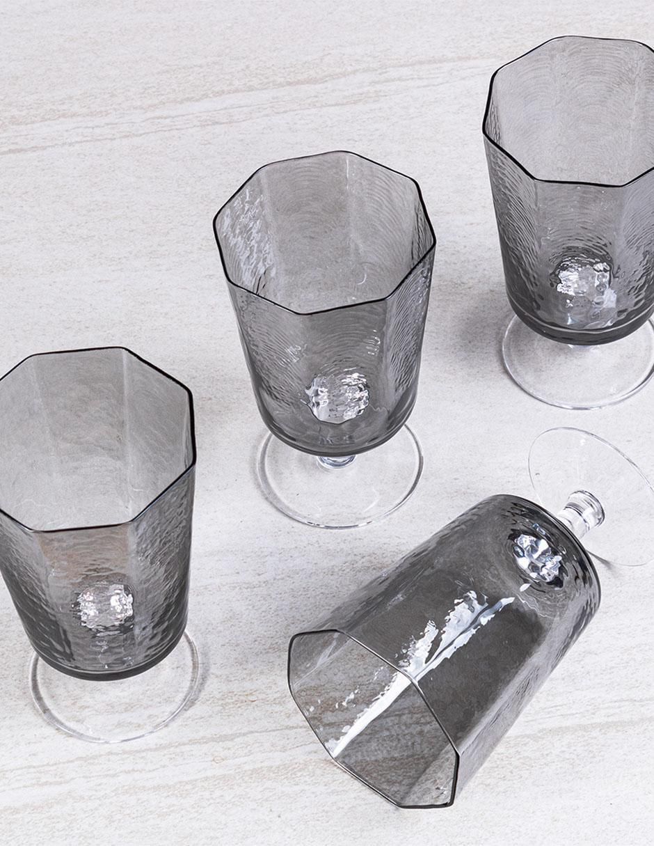 Set de copas para agua de vidrio 5