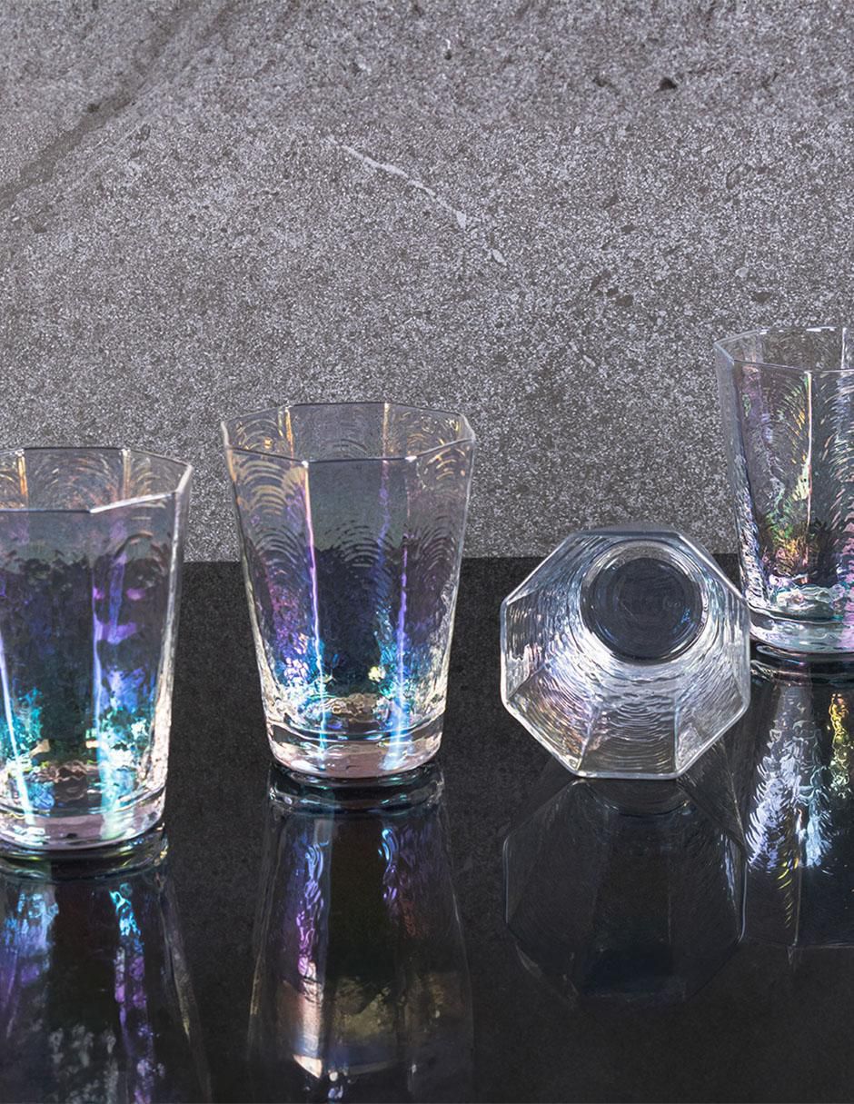 Set vasos de vidrio con 4 piezas 4
