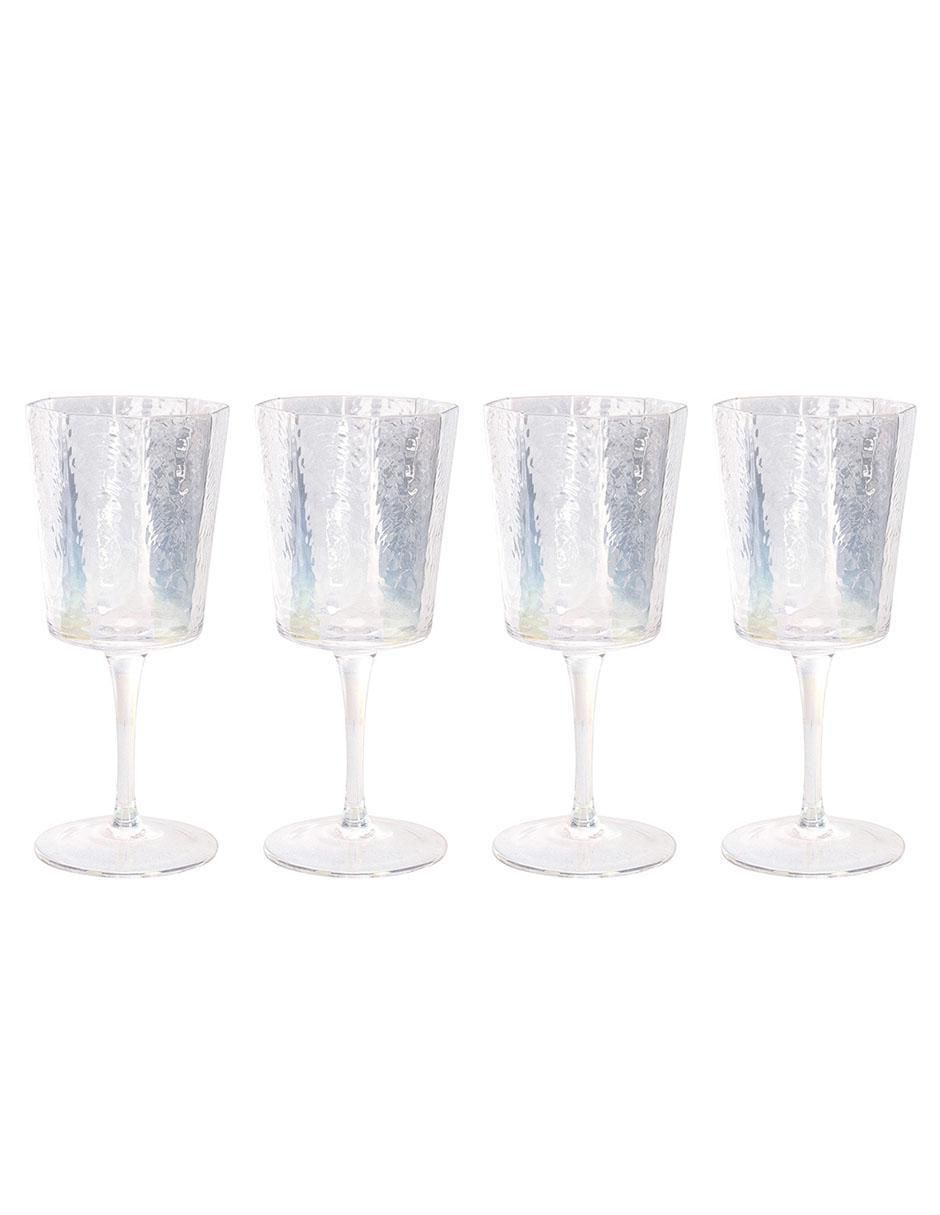 Set de copas para vino de vidrio