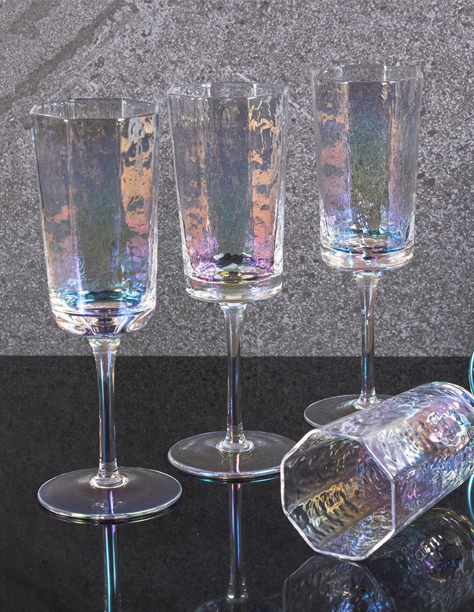 Set de copas para flauta de vidrio 5