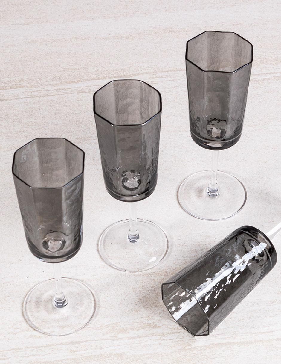 Set de copas para flauta Mesa de vidrio 5