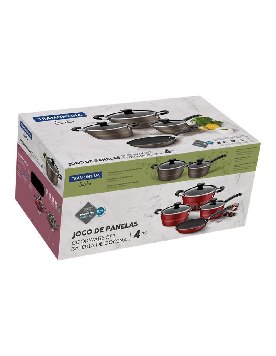 Batería de cocina Sicilia de aluminio antiadherente convencional 7 piezas 6